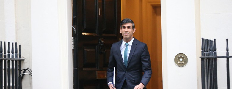 British chancellor, Rishi Sunak, leaving 11 Downing Street