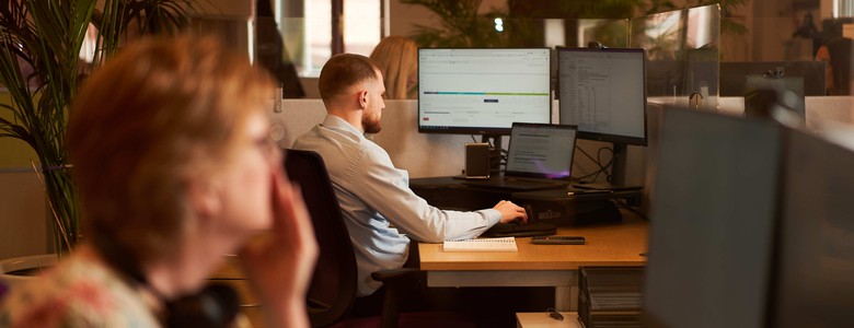 The HA&W office with staff at work