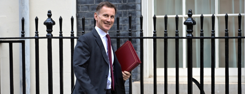 British chancellor of the Exchequer, Jeremy Hunt, arriving for a Cabinet meeting